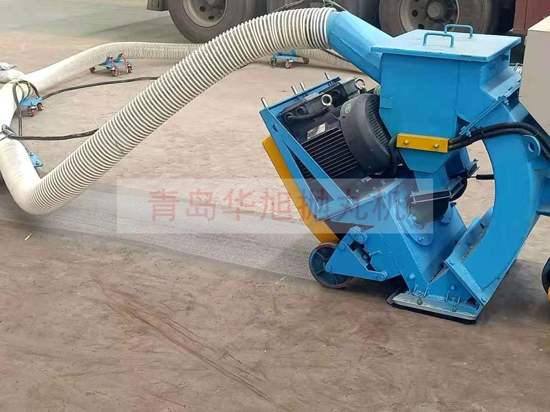 移动式抛丸机清理钢板表面铁锈